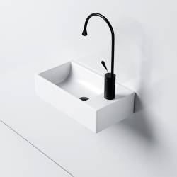 UMYWALKA NABLATOWA CERAMICZNA POSTOKĄTNA LUCY-WH-405 BIAŁA LUCY-WH-405