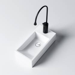 UMYWALKA NABLATOWA CERAMICZNA POSTOKĄTNA LUCY-WH-405 BIAŁA LUCY-WH-405