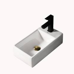UMYWALKA NABLATOWA CERAMICZNA POSTOKĄTNA LUCY-WH-405 BIAŁA LUCY-WH-405