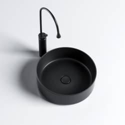 UMYWALKA NABLATOWA CERAMICZNA OKRĄGŁA LAVA-MTB-360 CZARNY MAT LAVA-MTB-360