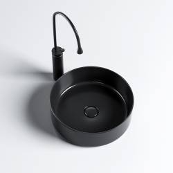 UMYWALKA NABLATOWA CERAMICZNA OKRĄGŁA LAVA-BL-360 CZARNY LAVA-BL-360