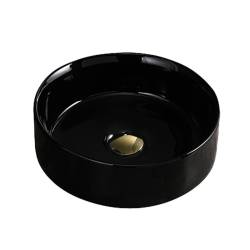 UMYWALKA NABLATOWA CERAMICZNA OKRĄGŁA LAVA-BL-360 CZARNY LAVA-BL-360