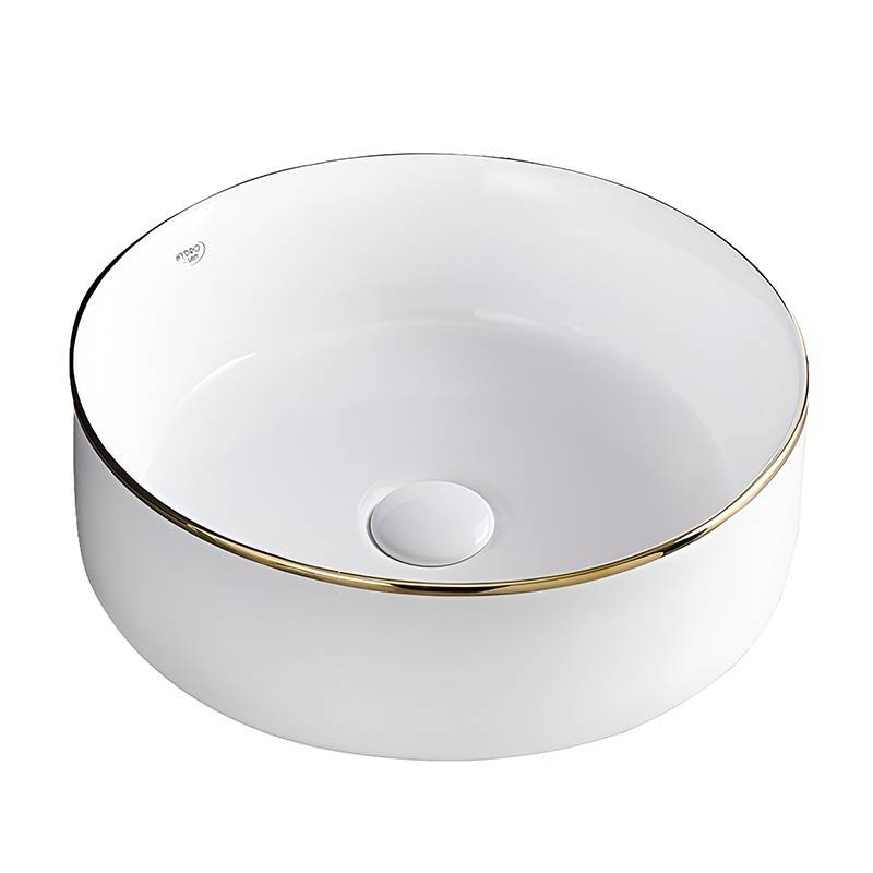 UMYWALKA NABLATOWA CERAMICZNA OKRĄGŁA LAVA-WH-GL-360 BIAŁA LAVA-WH-GL-360