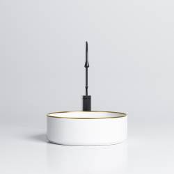 UMYWALKA NABLATOWA CERAMICZNA OKRĄGŁA LAVA-WH-GL-360 BIAŁA LAVA-WH-GL-360