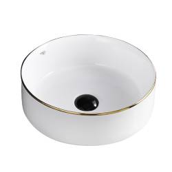 UMYWALKA NABLATOWA CERAMICZNA OKRĄGŁA LAVA-WH-GL-360 BIAŁA LAVA-WH-GL-360