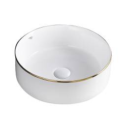 UMYWALKA NABLATOWA CERAMICZNA OKRĄGŁA LAVA-WH-GL-360 BIAŁA LAVA-WH-GL-360