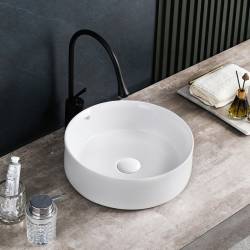 UMYWALKA NABLATOWA CERAMICZNA OKRĄGŁA LAVA-WH-360 BIAŁA LAVA-WH-360
