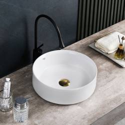 UMYWALKA NABLATOWA CERAMICZNA OKRĄGŁA LAVA-WH-360 BIAŁA LAVA-WH-360