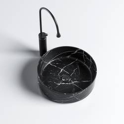 UMYWALKA NABLATOWA CERAMICZNA MARMUROWA OKRĄGŁA LAVA-MTB-MAR5-360