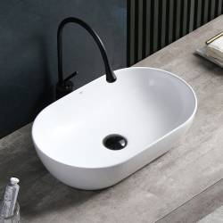 UMYWALKA NABLATOWA CERAMICZNA OWALNA TES-WH-555 BIAŁA TES-WH-555