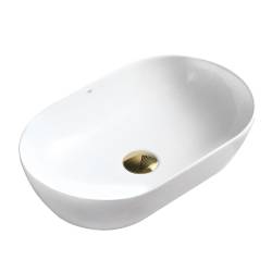 UMYWALKA NABLATOWA CERAMICZNA OWALNA TES-WH-555 BIAŁA TES-WH-555