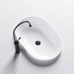 UMYWALKA NABLATOWA CERAMICZNA OWALNA NEL-WH-590 BIAŁA NEL-WH-590