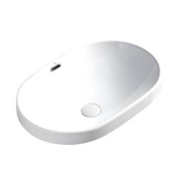 UMYWALKA NABLATOWA CERAMICZNA OWALNA NEL-WH-590 BIAŁA NEL-WH-590