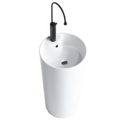 UMYWALKA WOLNOSTOJĄCA CERAMICZNA OWALNA LINO-WH-400 BIAŁA LINO-WH-400