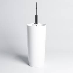 UMYWALKA WOLNOSTOJĄCA CERAMICZNA OWALNA LINO-WH-400 BIAŁA LINO-WH-400