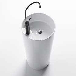 UMYWALKA WOLNOSTOJĄCA CERAMICZNA OWALNA LINO-WH-400 BIAŁA LINO-WH-400