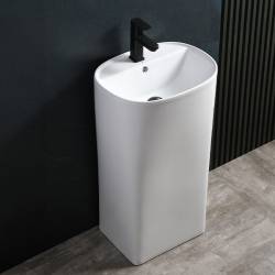 UMYWALKA WOLNOSTOJĄCA CERAMICZNA PROSTOKĄTNA CLARO-WH-490 BIAŁA CLARO-WH-490