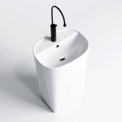 UMYWALKA WOLNOSTOJĄCA CERAMICZNA PROSTOKĄTNA CLARO-WH-490 BIAŁA CLARO-WH-490