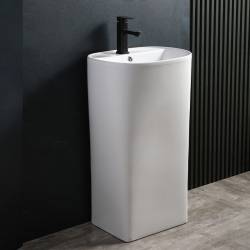 UMYWALKA WOLNOSTOJĄCA CERAMICZNA PROSTOKĄTNA CLARO-WH-490 BIAŁA CLARO-WH-490