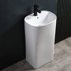 UMYWALKA WOLNOSTOJĄCA CERAMICZNA PROSTOKĄTNA CLARO-WH-490 BIAŁA CLARO-WH-490