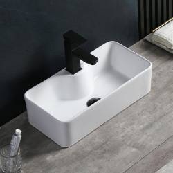 UMYWALKA NABLATOWA CERAMICZNA PROSTOKĄTNA LIA-WH-505 BIAŁA LIA-WH-505