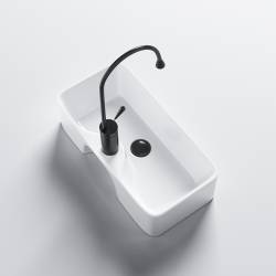 UMYWALKA NABLATOWA CERAMICZNA PROSTOKĄTNA LIA-WH-505 BIAŁA LIA-WH-505