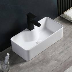 UMYWALKA NABLATOWA CERAMICZNA PROSTOKĄTNA LIA-WH-505 BIAŁA LIA-WH-505