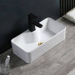 UMYWALKA NABLATOWA CERAMICZNA PROSTOKĄTNA LIA-WH-505 BIAŁA LIA-WH-505