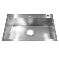 ZLEW KUCHENNY ZLEWOZMYWAK JENOKOMOROWY STALOWY INOX ALOR-CH-68X45 DOZOWNIK SYFON UCHWYTY