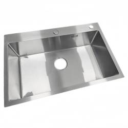 ZLEW KUCHENNY ZLEWOZMYWAK JENOKOMOROWY STALOWY INOX ALOR-CH-68X45 DOZOWNIK SYFON UCHWYTY