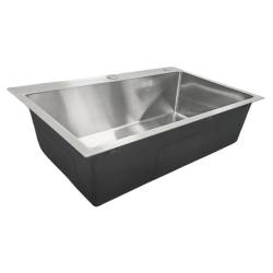 ZLEW KUCHENNY ZLEWOZMYWAK JENOKOMOROWY STALOWY INOX ALOR-CH-68X45 DOZOWNIK SYFON UCHWYTY