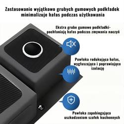 ZLEW KUCHENNY ZLEWOZMYWAK DWUKOMOROWY STALOWY INOX VISTA-CH-75X45 DOZOWNIK SYFON UCHWYTY