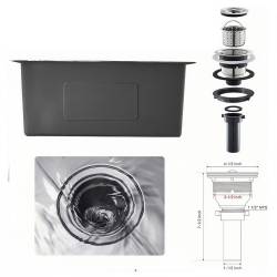 ZLEW KUCHENNY ZLEWOZMYWAK JENOKOMOROWY STALOWY INOX RODOS-CH-50X40 SYFON UCHWYTY