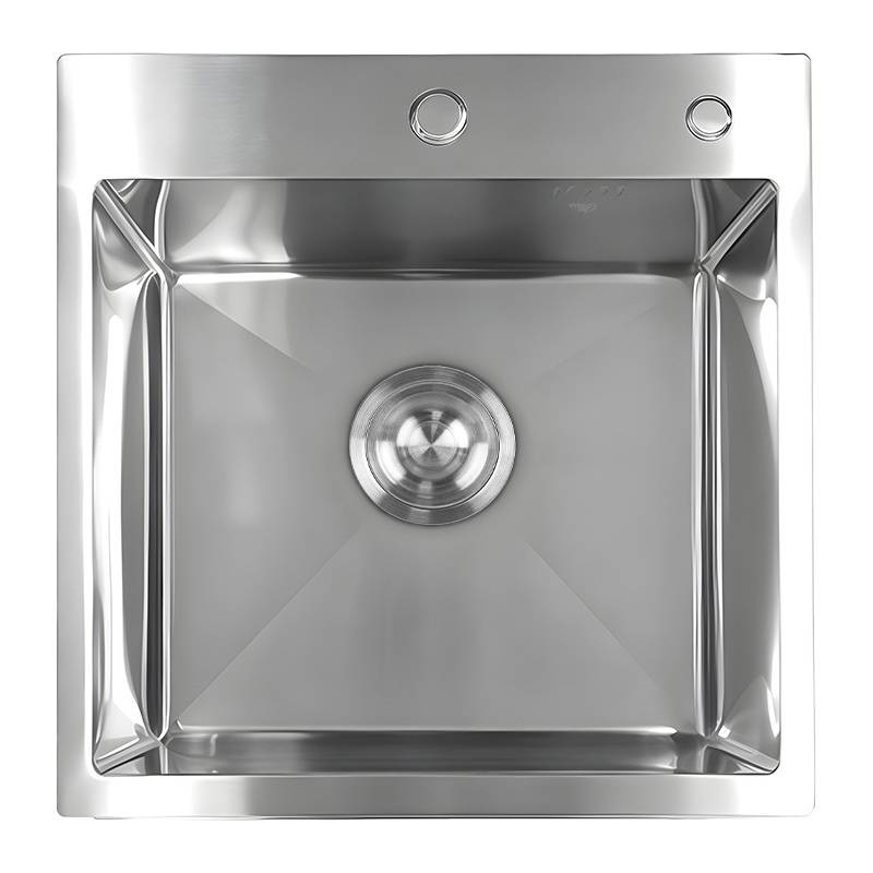ZLEW KUCHENNY ZLEWOZMYWAK JENOKOMOROWY STALOWY INOX ALOR-CH-50X50 DOZOWNIK SYFON UCHWYTY