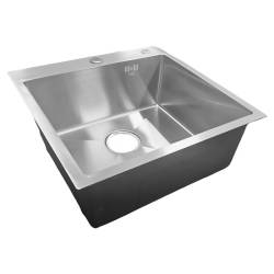 ZLEW KUCHENNY ZLEWOZMYWAK JENOKOMOROWY STALOWY INOX ALOR-CH-50X50 DOZOWNIK SYFON UCHWYTY