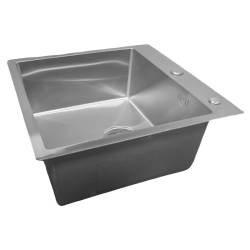 ZLEW KUCHENNY ZLEWOZMYWAK JENOKOMOROWY STALOWY INOX ALOR-CH-50X50 DOZOWNIK SYFON UCHWYTY
