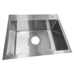 ZLEW KUCHENNY ZLEWOZMYWAK JENOKOMOROWY STALOWY INOX ALOR-CH-50X40 DOZOWNIK SYFON UCHWYTY