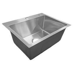 ZLEW KUCHENNY ZLEWOZMYWAK JENOKOMOROWY STALOWY INOX ALOR-CH-50X40 DOZOWNIK SYFON UCHWYTY