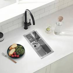 ZLEW KUCHENNY ZLEWOZMYWAK JENOKOMOROWY STALOWY INOX RODOS-CH-44X22 SYFON UCHWYTY
