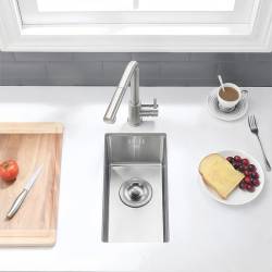 ZLEW KUCHENNY ZLEWOZMYWAK JENOKOMOROWY STALOWY INOX RODOS-CH-44X22 SYFON UCHWYTY