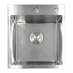 ZLEW KUCHENNY ZLEWOZMYWAK JENOKOMOROWY STALOWY INOX ALOR-CH-40X45 DOZOWNIK SYFON UCHWYTY