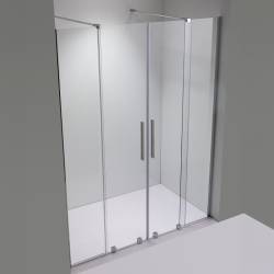 DRZWI PRYSZNICOWE PODWÓJNE ASTRA-CH-DUO-140 CHROM 140 CM 8 MM ASTRA-CH-DUO-140