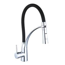 BATERIA KUCHENNA NABLATOWA WYCIĄGANA CZARNA WYLEWKA PODSTAWA CHROM F1505 F1505-CH