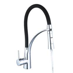 BATERIA KUCHENNA NABLATOWA WYCIĄGANA CZARNA WYLEWKA PODSTAWA CHROM F1505 F1505-CH