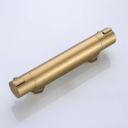 BATERIA PRYSZNICOWA Z TERMOSTATEM ŁAZIENKOWA ZESTAW T203 ZŁOTY SZCZOTKOWANY T203-GL-BR