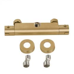 BATERIA PRYSZNICOWA Z TERMOSTATEM ŁAZIENKOWA ZESTAW T203 ZŁOTY SZCZOTKOWANY T203-GL-BR