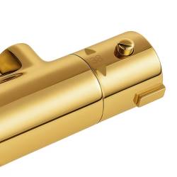 BATERIA PRYSZNICOWA Z TERMOSTATEM ŁAZIENKOWA ŚCIENNA ZESTAW T204-GL ZŁOTA T204-GL