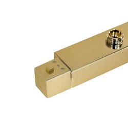 BATERIA PRYSZNICOWA Z TERMOSTATEM ŚCIENNA ŁAZIENKOWA ZŁOTA SZCZOTKOWANA T207-GL-BR