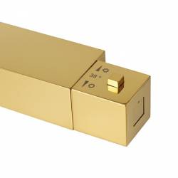 BATERIA WANNOWA ŚCIENNA PRYSZNICOWA ŁAZIENKOWA Z TERMOSTATEM T202-GL ZŁOTA T202-GL