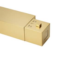 BATERIA WANNOWA ŚCIENNA PRYSZNICOWA Z TERMOSTATEM T202 ZŁOTA SZCZOTKOWANA T202-GL-BR